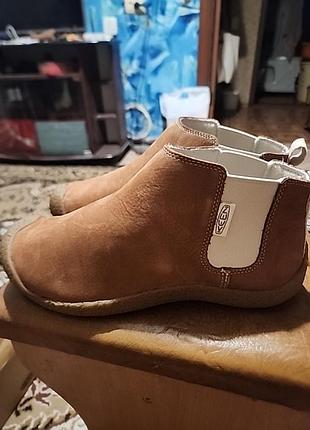 Ботинки женские челси, из нубуковой кожи