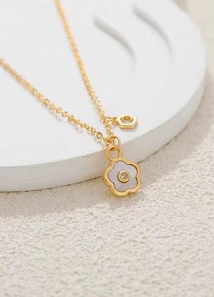 Нежная цепочка с кулоном цветок нержавеющая сталь stainless steel