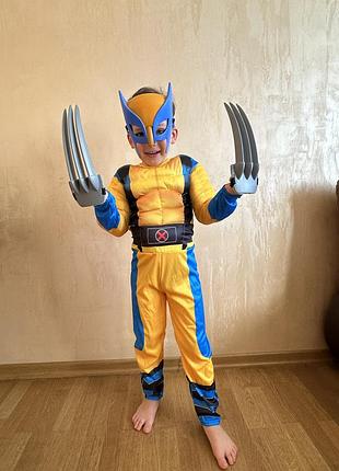 Костюм росомаха комбінезон, маска пластик, кігті