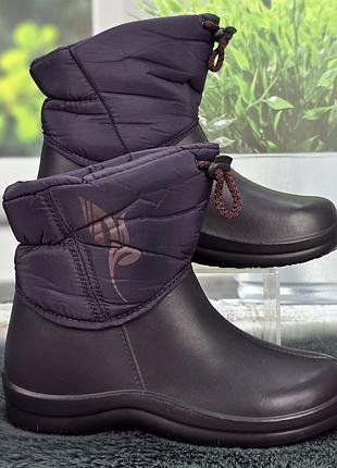Сапоги женские зимние gipanis темно-фиолетовые на пенковой галоше 4650