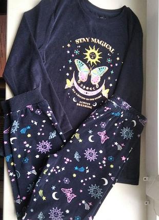 Primark пижама велюр 8-9 лет 128-134 см