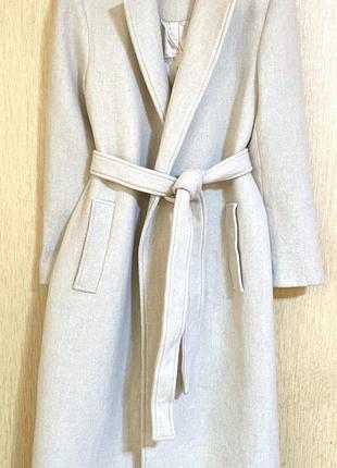 Пальто міді zara manteco вовна