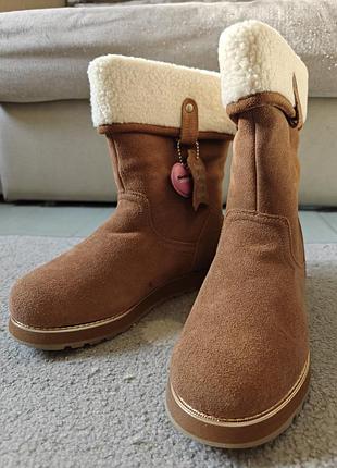 Сапоги замшевые утепленные skechers
