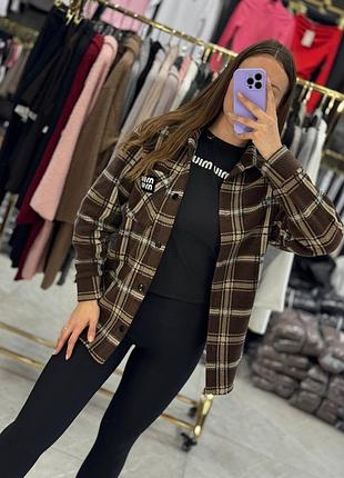 Флісово сорочка у клітинку