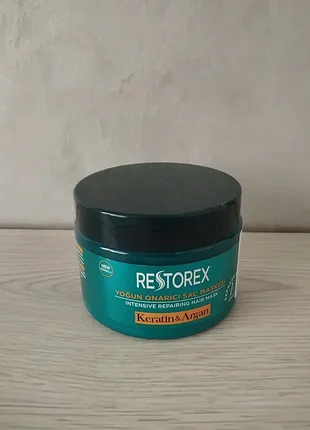 Восстанавливающая маска для всех типов волос "кератин и аргана" restorex, 300 мл