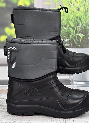 Зимние сапоги для мальчика на пенковой галоше gipanis серые подростковые 8169