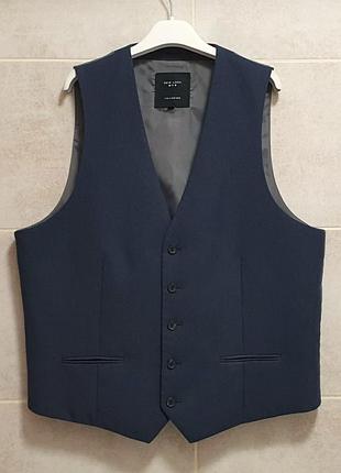 New look - жилет - xl • 54 - синій - 2351 - чоловіча класична жилетка костюмна ж54