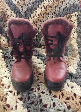 Зимние кожаные ботинки vif