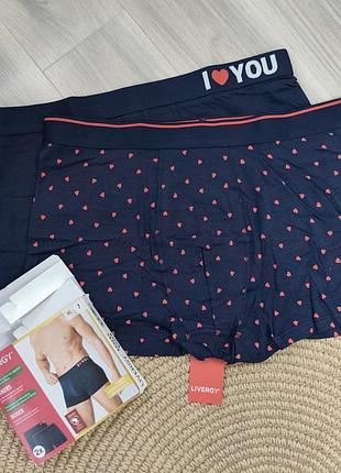 Боксеры мужские livergy 2 шт - хлопок, серия i love yuo xl