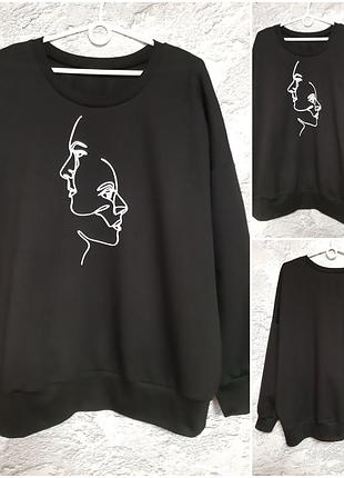 Стильный свитшот большой размер от 44 до76
