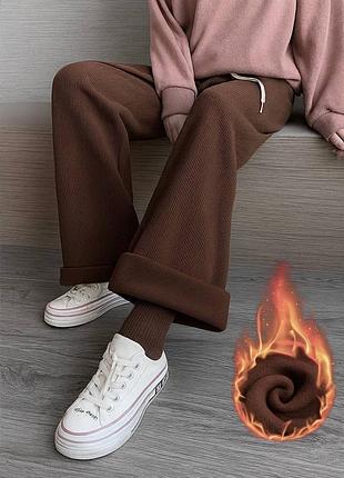 Штани вельвет на флісі