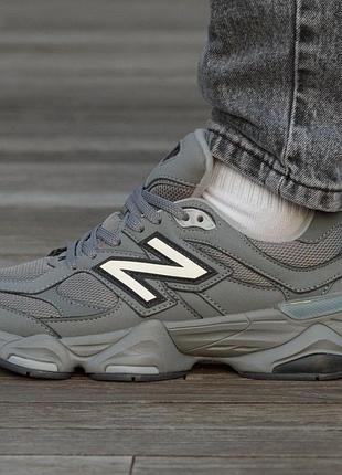 Кроссовки мужские new balance 9060 shadow grey castlerock black/nb/кросівки чоловічі нью беланс