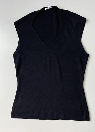 Чорний вовняний топ безрукавка wolford