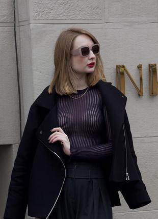 Косуха пальто куртка з пальтової тканини вовни чорного кольору