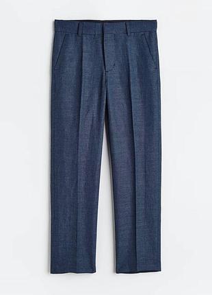 Костюмні шкільні штани з льоном для хлопчика h&m