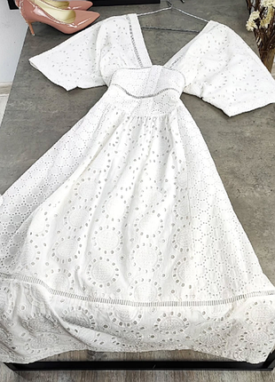 Фантастическое белое платье из прошвы asos