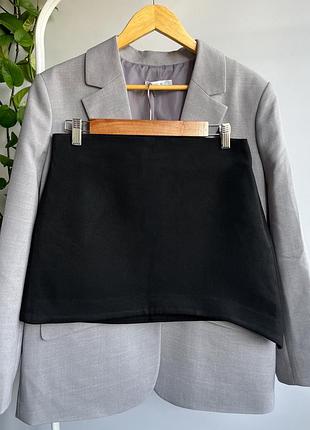 Асиметрична щільна міні спідниця zara