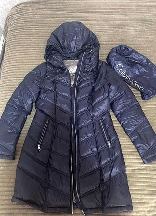 Куртка жіноча демісезонна довга calvin klein (xs-s)