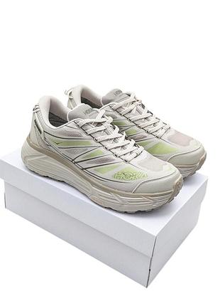 Мужские кроссовки термо hoka бежевые ❄️