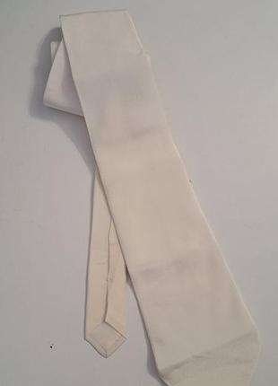 Шелковый белый галстук (100% шелк)