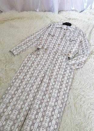 Джинсовый ромпер комбинезон принт змеиная чешуйка змеиный принт питон 100%