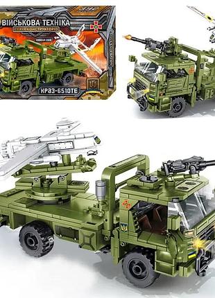 Конструктор teko "крааз 6510те і бпла сокіл 300" військова техніка всу