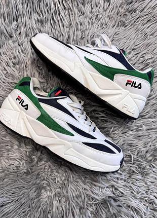 Жіночі кросівки fila, зелено-білі fila кросівки, кроси оригигинал фила