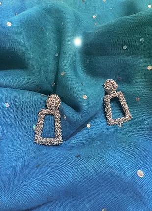 Серьги гвоздики геометрические