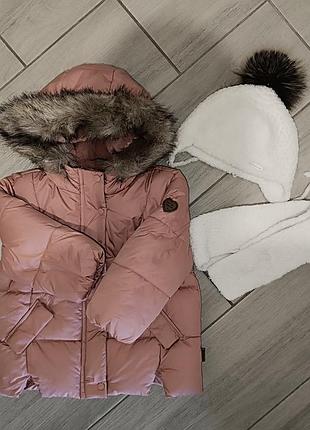 Пуховик для девочки 74-80 см