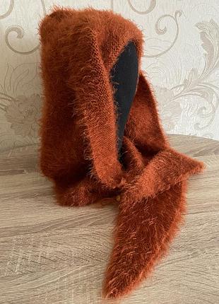 Капюшон с шарфом имитация мех