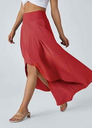 Оригінальна асиметрична спідниця з підкладкою шортами від halara