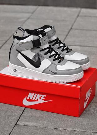 Повседневные мужские зимние кроссовки nike air force 1 high fur ❄️