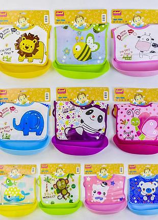 Детский нагрудник bimbo 9104 с карманом