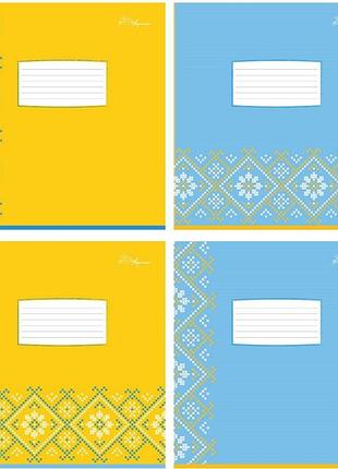 Тетрадь полиграфист косая линия 12 листов микс