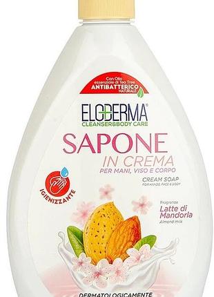 Жидкое антибактериальное крем-мыло eloderma almond milk дозатор 1000 мл