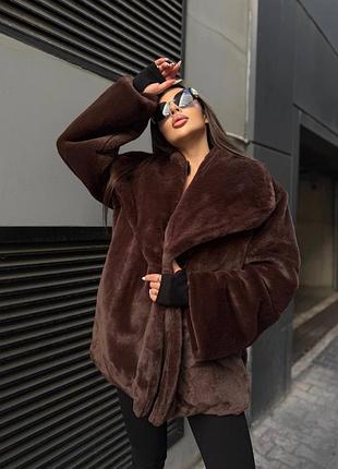 ❗️ 3 кольори ❗️ жіноча коротка шуба еко мутон шоколадна молочна чорний зима осінь