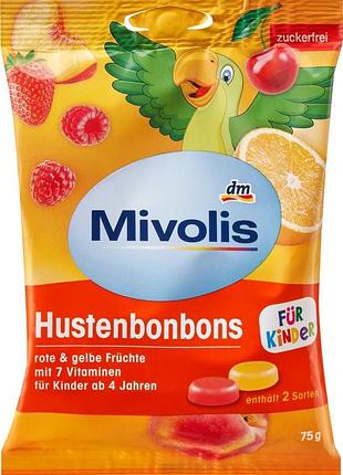 Леденцы без сахара для детей mivolis hustenbonbons 75 г