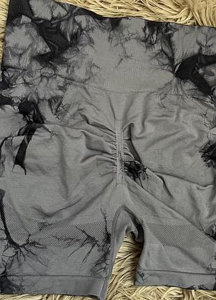 Спортивні велосипедки,шорти тай-дай з ефектом пуш-ап