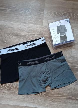 Чоловічі труси боксери (набір) aprium, 85105, чорні + сірі