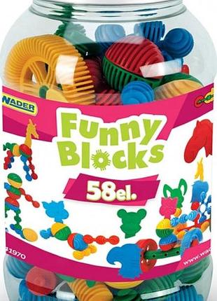 Конструктор wader funny blocks 41970 58 элементов