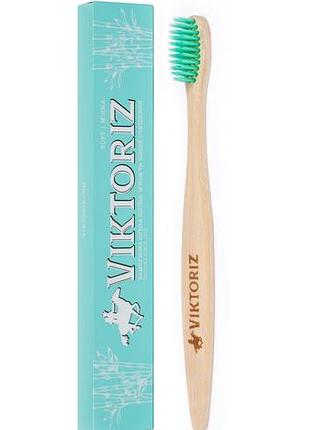 Зубная щетка бамбуковая viktoriz мягкое и нежное очищение