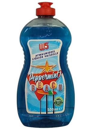 Засіб для миття посуду w5 peppermint beach 500 мл