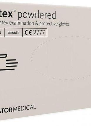 Перчатки медицинские латексные santex l 100 шт