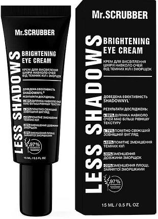 Крем для осветления кожи вокруг глаз от темных кругов и морщин mr. scrubber less shadows 15 мл
