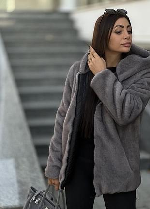 Эко шубка под канадскую норку автоледи из искусственного меха размеры 44-56 разные цвета