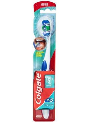 Зубная щетка colgate 360 whole mouth clean средней жесткости