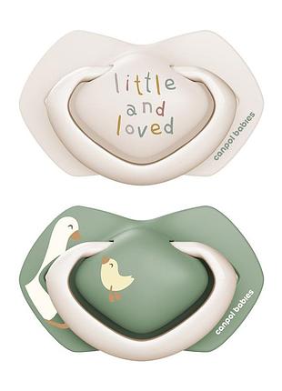 Силиконовая симметричная пустышка canpol babies 22/668 гуси 6-18 м 2 шт