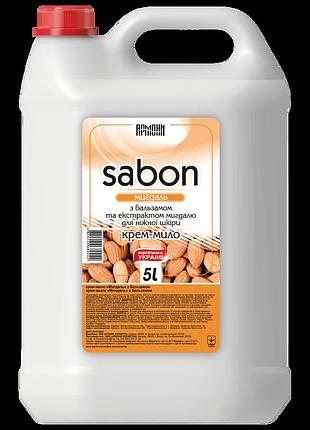 Рідке крем-мило армоні sabon мигдаль каністра 5 л