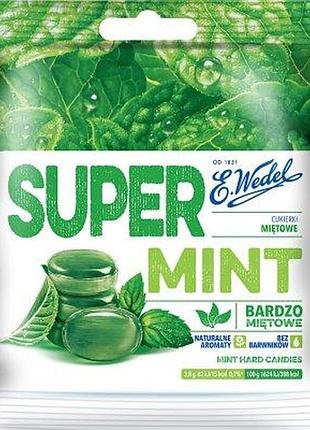 Карамель леденцовая e.wedel super mint 90 г