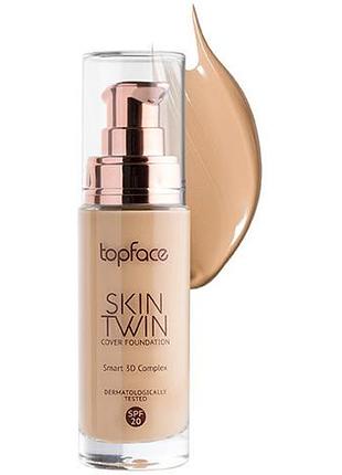 Тональная основа topface skin twin cover foundation №007 wet sand 32 мл
